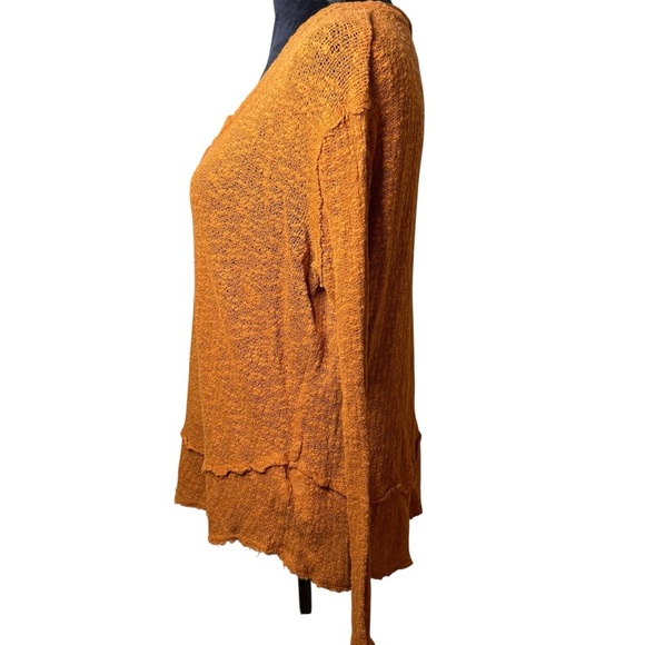 We The Free | Ocean Air Hacci Knit Top in Gold Rust | 100% Cotton | Sz XS - Picture 4 of 9